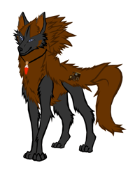 Size: 523x677 | Tagged: safe, imported from derpibooru, oc, oc only, oc:cherokee winchester, wolf, simple background, solo, standing, white background