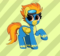 Size: 4096x3787 | Tagged: safe, artist:kittyrosie, imported from derpibooru, spitfire, pegasus, pony, clothes, cute, cutefire, digital art, female, goggles, mare, smiling, solo, uniform, wonderbolts uniform