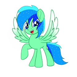 Size: 1500x1500 | Tagged: artist needed, safe, artist:jadebreeze115, imported from derpibooru, oc, oc:jade breeze, pegasus, derpibooru community collaboration, 2021 community collab, artist, blue eyes, colored wings, gradient wings, male, movie accurate, newbie artist training grounds, simple background, smiling, smiling at you, stallion, transparent background, wings