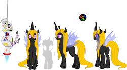 Size: 6659x3711 | Tagged: safe, artist:kyoshyu, imported from derpibooru, oc, oc only, oc:enantiomer, changeling, robot, absurd resolution, simple background, solo, transparent background, vector