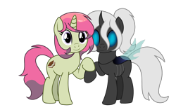 Size: 2500x1600 | Tagged: safe, artist:cdv, imported from derpibooru, oc, oc:dragonfly, oc:spicy flavor, changeling, pony, derpibooru community collaboration, 2021 community collab, changeling oc, looking at you, simple background, transparent background