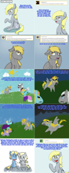 Size: 1502x3758 | Tagged: safe, artist:asksweetdisaster, artist:do-not-go-gently-42, imported from derpibooru, derpy hooves, dinky hooves, perfect pace, oc, earth pony, pegasus, pony, lovestruck derpy, antagonist, comic, crayon, crossover, doctor who, female, male, mare, stallion, the master