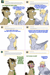 Size: 1502x2254 | Tagged: safe, artist:do-not-go-gently-42, imported from derpibooru, derpy hooves, doctor whooves, time turner, earth pony, pegasus, pony, lovestruck derpy, blushing, comic, crossover, dialogue, doctor who, doctorderpy, female, implied amethyst star, implied dinky, implied time travel, male, mare, shipping, stallion, straight, the doctor