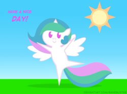 Size: 467x345 | Tagged: safe, artist:banebuster, imported from derpibooru, princess celestia, alicorn, pony, series:tiny tia, chibi, cute, cutelestia, looking at you, pointy ponies