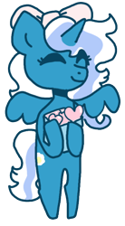 Size: 330x600 | Tagged: safe, artist:einjoschy, imported from derpibooru, oc, oc:fleurbelle, alicorn, adorabelle, alicorn oc, bow, chibi, cute, envelope, eyes closed, female, hair bow, heart, horn, mare, ocbetes, simple background, transparent background, wings
