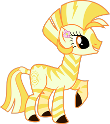 Size: 7001x7931 | Tagged: safe, artist:digimonlover101, artist:shootingstarsentry, imported from derpibooru, oc, oc only, oc:dorada, pony, zebra, absurd resolution, female, golden zebra, simple background, solo, transparent background, vector