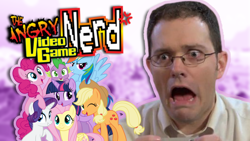 Size: 1280x720 | Tagged: safe, imported from derpibooru, applejack, fluttershy, pinkie pie, rainbow dash, rarity, spike, twilight sparkle, alicorn, earth pony, human, pegasus, pony, unicorn, angry video game nerd, fake, fake thumbnail, faker than a three dollar bill, irl, irl human, mane seven, mane six, photo, the angry video game nerd, thumbnail, twilight sparkle (alicorn), youtube thumbnail