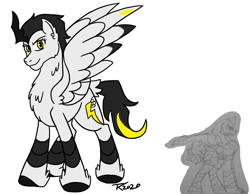 Size: 1015x788 | Tagged: safe, artist:lionpatriot, imported from derpibooru, alicorn, pony, alicornified, amalgamverse, balkzardan, godzilla (series), ponified, race swap, sword horn