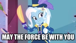 Size: 666x375 | Tagged: safe, edit, edited screencap, imported from derpibooru, screencap, trixie, equestria girls, equestria girls series, street magic with trixie, spoiler:eqg series (season 2), star wars, text