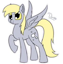 Size: 706x715 | Tagged: safe, artist:puppyhowler, imported from derpibooru, derpy hooves, pegasus, pony, cute, derpabetes, female, mare, simple background, solo, transparent background