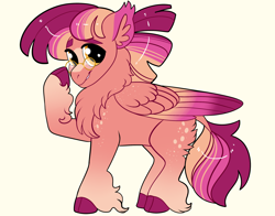 Size: 2800x2200 | Tagged: safe, artist:loryska, imported from derpibooru, oc, oc only, pegasus, pony, cloven hooves, colored wings, glasses, male, multicolored wings, offspring, parent:sunburst, parent:twilight sparkle, parents:twiburst, simple background, solo, stallion, unshorn fetlocks, white background, wings