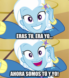 Size: 1920x2152 | Tagged: safe, edit, edited screencap, imported from derpibooru, screencap, trixie, do it for the ponygram!, equestria girls, equestria girls series, spoiler:eqg series (season 2), mocedades, song reference, spanish