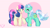 Size: 5406x3000 | Tagged: safe, artist:bunxl, imported from derpibooru, bon bon, lyra heartstrings, sweetie drops, earth pony, pony, unicorn, blushing, cheek kiss, female, heart eyes, kiss on the cheek, kissing, lesbian, lyrabon, one eye closed, shipping, wingding eyes, wink