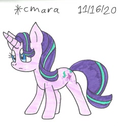 Size: 959x965 | Tagged: safe, artist:cmara, imported from derpibooru, starlight glimmer, pony, unicorn, female, mare, simple background, solo, traditional art, white background