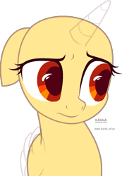 Size: 907x1312 | Tagged: safe, artist:teepew, imported from derpibooru, oc, oc only, alicorn, pony, my little pony: the movie, alicorn oc, bald, base, bust, eyelashes, horn, signature, simple background, solo, transparent background, wings, worried