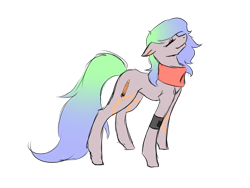 Size: 3200x2400 | Tagged: safe, artist:minelvi, imported from derpibooru, oc, oc only, earth pony, pony, clothes, earth pony oc, eyes closed, scarf, simple background, smiling, solo, transparent background