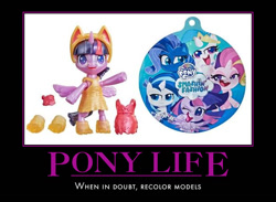 Size: 608x444 | Tagged: safe, imported from derpibooru, princess cadance, princess celestia, princess luna, shining armor, twilight sparkle, alicorn, my little pony: pony life, drama, figurine, g4, g4 to g4.5, g4.5, motivational poster, op failed at starting shit, op is a duck, op is trying to start shit, op is trying too hard, op isn't even trying anymore, pony life drama, toy, twilight sparkle (alicorn)