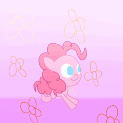 Size: 1024x1024 | Tagged: safe, artist:mr-degration, imported from derpibooru, pinkie pie, earth pony, pony, animated, chibi, female, running, solo, the horse in motion