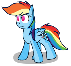 Size: 435x402 | Tagged: safe, artist:mr-degration, imported from derpibooru, rainbow dash, pegasus, pony, female, no pupils, simple background, solo, transparent background