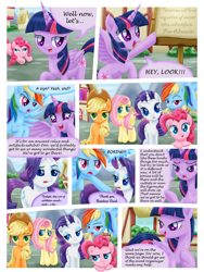 Size: 3000x4000 | Tagged: safe, artist:lifesharbinger, artist:mrrowerscream, imported from derpibooru, applejack, fluttershy, pinkie pie, rainbow dash, rarity, twilight sparkle, alicorn, comic:curse and madness, mlpcam, starry eyes, twilight sparkle (alicorn), wingding eyes