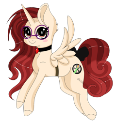 Size: 1280x1327 | Tagged: safe, artist:kireiinaa, imported from derpibooru, oc, oc only, oc:speed paint, alicorn, pony, absurd resolution, alicorn oc, blushing, female, glasses, horn, looking at you, mare, simple background, smiling, smiling at you, solo, transparent background, wings