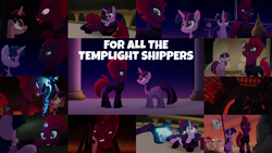 Size: 1972x1109 | Tagged: safe, edit, edited screencap, editor:quoterific, imported from derpibooru, screencap, applejack, fluttershy, pinkie pie, rainbow dash, spike, tempest shadow, twilight sparkle, alicorn, my little pony: the movie, collage, female, lesbian, shipping, staff, staff of sacanas, tempestlight, twilight sparkle (alicorn)