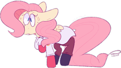 Size: 1169x662 | Tagged: safe, artist:thatpurplewolf, imported from derpibooru, fluttershy, pegasus, pony, clothes, crossover, fluttermedic, medic, medishy, parody, raised hoof, simple background, solo, team fortress 2, transparent background, worried