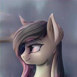 Size: 1024x1024 | Tagged: safe, artist:thisponydoesnotexist, imported from derpibooru, pony, ai content, ai generated, generator:thisponydoesnotexist, horn, looking forward, neural network, not octavia, profile, solo