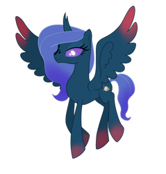 Size: 1280x1340 | Tagged: safe, artist:kucysia123, imported from derpibooru, oc, oc only, oc:sterling silence, changepony, hybrid, pony, base used, offspring, parent:pharynx, parent:princess luna, parents:lunarynx, simple background, solo, transparent background