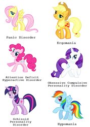 Size: 641x900 | Tagged: safe, artist:robokitty, imported from derpibooru, applejack, fluttershy, pinkie pie, rainbow dash, rarity, twilight sparkle, adhd pinkie, mane six, meme