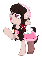 Size: 1916x2630 | Tagged: safe, artist:fcrestnymph, imported from derpibooru, oc, oc only, oc:lovely romance, earth pony, pony, clothes, female, mare, simple background, solo, transparent background
