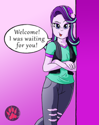 Size: 3000x3800 | Tagged: safe, artist:darkprinceismyname, imported from derpibooru, starlight glimmer, equestria girls, speech bubble, talking, this will not end well