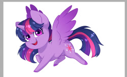 Size: 872x534 | Tagged: safe, artist:silentwolf-oficial, imported from derpibooru, twilight sparkle, alicorn, pony, female, mare, raised hoof, simple background, smiling, solo, twilight sparkle (alicorn), white background