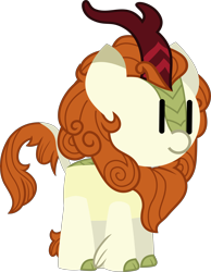 Size: 5366x6927 | Tagged: safe, artist:isaac_pony, imported from derpibooru, autumn blaze, kirin, pony, awwtumn blaze, cute, female, horns, kibiy pony, show accurate, simple background, smiling, solo, standing, transparent background, vector