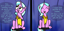 Size: 1280x623 | Tagged: safe, artist:petirep, imported from ponybooru, oc, oc only, oc:mane event, pony, unicorn, bronycon, bronycon 2013, ask bronycon ponies 2013, bronycon mascots, dialogue, female, horn, looking at you, mare, raised hoof, solo, speech bubble, unicorn oc