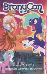 Size: 1984x3072 | Tagged: safe, artist:tonyfleecs, imported from derpibooru, oc, oc:blank canvas, oc:hoof beatz, oc:mane event, bronycon, bronycon 2015, bronycon 2015 con book