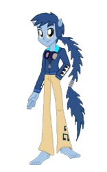 Size: 372x597 | Tagged: safe, artist:loomytyranny, imported from derpibooru, blues, noteworthy, earth pony, equestria girls, barefoot, feet, png
