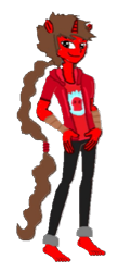 Size: 261x597 | Tagged: safe, artist:kyleakersxd, artist:loomytyranny, imported from derpibooru, human, unicorn, equestria girls, 1000 hours in ms paint, barefoot, fanart, feet, kyle red, png
