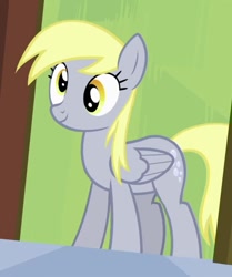 Size: 902x1080 | Tagged: safe, imported from derpibooru, screencap, derpy hooves, pegasus, pony, rainbow falls, cropped, cute, female, mare, smiling, solo