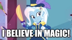 Size: 640x360 | Tagged: safe, edit, edited screencap, imported from derpibooru, screencap, trixie, equestria girls, equestria girls series, street magic with trixie, spoiler:eqg series (season 2), caption, cute, diatrixes, image macro, text