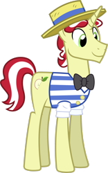 Size: 1931x3104 | Tagged: safe, artist:90sigma, imported from derpibooru, flim, pony, unicorn, leap of faith, bowtie, clothes, hat, high res, male, simple background, solo, stallion, transparent background, vector