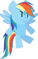 Size: 5392x8374 | Tagged: safe, artist:isaac_pony, imported from derpibooru, rainbow dash, pegasus, pony, cute, female, food, horns, kibiy pony, show accurate, simple background, smiling, solo, spread wings, standing, transparent background, vector, wings