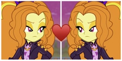 Size: 3264x1650 | Tagged: safe, edit, edited screencap, imported from derpibooru, screencap, adagio dazzle, equestria girls, equestria girls series, sunset's backstage pass!, spoiler:eqg series (season 2), female, heart, self ponidox, self shipping, selfcest, shipping, shipping domino, solo