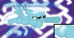 Size: 1280x670 | Tagged: safe, artist:ask-fleetfoot, imported from derpibooru, fleetfoot, pegasus, pony, ask-fleetfoot, blue coat, blue mane, blue tail, cutiespark, female, filly, filly fleetfoot, green eyes, show accurate, solo, tail, two toned mane, white mane, white tail, wings