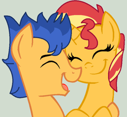 Size: 617x567 | Tagged: safe, artist:jadeharmony, artist:jadethepegasus, imported from derpibooru, flash sentry, sunset shimmer, pony, unicorn, equestria girls ponified, female, flashimmer, male, ponified, shipping, straight