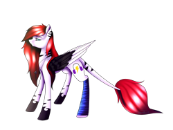 Size: 1600x1200 | Tagged: safe, artist:minelvi, imported from derpibooru, oc, oc only, pegasus, pony, pegasus oc, simple background, solo, transparent background, two toned wings, wings