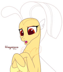 Size: 1712x1938 | Tagged: safe, artist:teepew, imported from derpibooru, seapony (g4), my little pony: the movie, base, bust, open mouth, signature, simple background, solo, transparent background