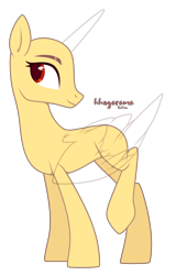 Size: 1610x2515 | Tagged: safe, artist:teepew, imported from derpibooru, oc, oc only, alicorn, pony, alicorn oc, bald, base, horn, looking back, signature, simple background, smiling, solo, transparent background, wings