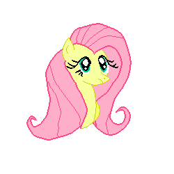 Size: 250x250 | Tagged: safe, artist:nate5700, imported from derpibooru, fluttershy, pegasus, pony, 1000 hours in ms paint, bust, pixel art, portrait, simple background, solo, white background