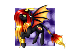 Size: 1600x1200 | Tagged: safe, artist:minelvi, imported from derpibooru, oc, oc only, dracony, dragon, hybrid, pony, bat wings, bracelet, flying, horns, jewelry, leonine tail, simple background, solo, tail wrap, transparent background, wings